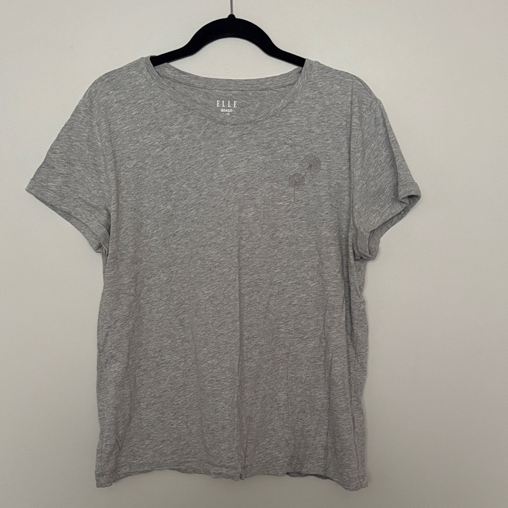 Elle Heather Gray Short Sleeve Tee